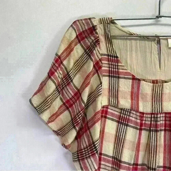 Women’s Maeve from Anthropology Plaid Blouse.Size M. - Picture 4 of 12